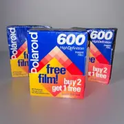 3X Polaroid high definition instant film 600 NOS 9packs total 10/96