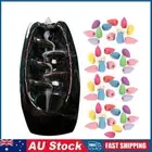 Incense Holder Ceramic Backflow Waterfall Incense Burner with 50 Cones (C)