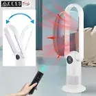 Bladeless Oscillation Fan 3in1 Cool Hot Air Purification Timer Remote Control