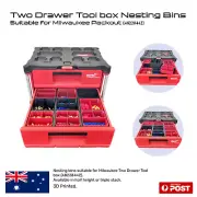 Milwaukee 48228442 Packout 2 Drawer Tool Box - Nesting Bins