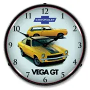 Retro Nostalgic 1971 Chevrolet Vega GT LED Lighted Backlit Man Cave Wall Clock