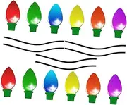 GLEAVI Reflective Sticker Strong Magnets for Car Fridge Garage Christmas Decorations 12 Colorful Bulb Shape Magnets