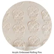 1pcs Mexican Skulls Acrylic Roller Polymer Clay Modeling Texture Rolling