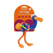 Rosewood Tough Multi-Texture Flamingo Soft Plush w/ Rubber Pet Dog Toy Large