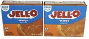 Jello Zero Sugar Orange Gelatin Dessert 0.3 oz ( 2 Boxes )