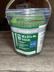 Metabo #8 x 2-1/2" 64mm Collated Decking Screws #2 Course Thread Deck Approx 800