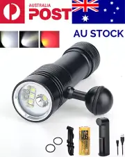 White Red LED Flashlight Battery Torch Hunting Camping torch
