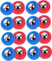 Kisangel 40pcs Shuffleboard Roll Beads Mini for Shuffleboard Game Sturdy Plastic Steel Balls Vibrant Colors