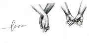GRIRIW Hand in Hand Canvas Decor Frameless Wall Art Home Decor 3pcs Set 30x40cm Wall Picture