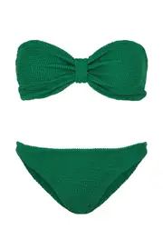 Hunza G Jean Seersucker Bikini - Dark Green - One Size ONE SIZE