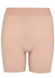 Wolford Black Stretch Cotton Control Shorts - Nude - 12 12