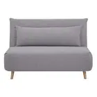 Audrey 2 Seater Sofa Futon Bed Love Seat Fabric Lounge Couch - Grey