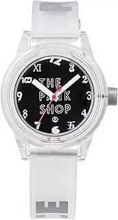 Q＆Q SmileSolar(キューアンドキュー スマイルソーラー) Citizen Watch R03A-511VK R03A-511VK Smile Solar Wristwatch, The Park Shop, Collaboration Model, Solar, Analog, Waterproof, 10 ATM Waterproof, Urethane Strap, Clear, clear