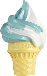 Cute Motorcycle Accessories | Spoof Falling Ice Cream Design Ornament | Hilarious Motorcycle Cap Adornment, Unique Funny Ornament for Bikers