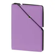 Mini Photo Album, 28 Pockets 2 x 3 Photo Album with Rubber Band Lock, Purple