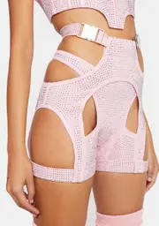 [Lipt The Label] Pink Morph Cut-Out Shorts
