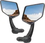 1 Pair Bike Mirror Handlebar End Mount Bicycle Mirrors E-Bike Mirrors HD Glass