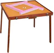 Mahjong Set 144 Tiles Mahjong Set with Mah Jong Table Traditional Game Professional Chinese Mahjong Set Chinese Mah Jongg Set(Pink)