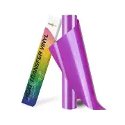 HTVRONT Purple Glitter HTV Heat Transfer Vinyl Rolls - 10" x 8ft Purple Glitt...