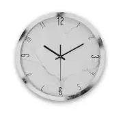Black and White Marble Pattern Silent Wall Clock
