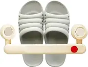 Shoe Rack Wall Mount,Suction Cup Shoe Storage Rack Floating Shoe Rack - - Wall Shoe Rack Door Shoe Hangers for Slippers Towels Bath Brushes