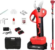 Cordless Pruning Shears, 300W Portable Battery-powered Cordless Pruning Shears, Equipped with Telescopic Extension Pole 1.3M~2.5M, Maximum Cutting Diameter 25Mm, Garden Branch Electric Shears XL