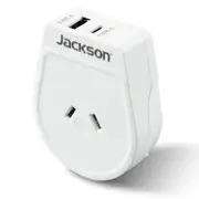 Jackson Outbound Travel Adaptor Japan/South America & More w/USB/USB-C Port
