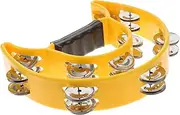 Generic 1pc Durable Yellow Ergonomic Musical Rhythm Bell for Parties and Gatherings Creates Joyful Atmosphere Comfortable Grip Strong and Iron Construction