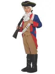 Patriotic Soldier Military Army Colonial 4th July Book Week Child Boys Costume