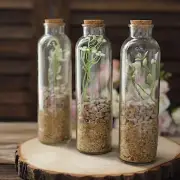 CLEAR 12 Round 16 oz Refillable GLASS BOTTLES Storage Jars Cork Stopper Party