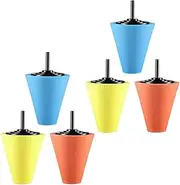 6pcs Cone Shaped Buffing Sponge Kit for Drill Durable Polishing Pads for Car Wheel Hub Motorcycle Bicycle Detailing User Friendly Design Professional Finish Buffing Wheel