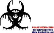 Vinyl Decal Sticker - Melting Bio Hazard Car Truck Bumper Window Wall JDM Fun 9"