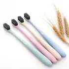50Pcs Wheat Straw Bamboo Charcoal Hair Soft Toothbrush Eco-Friendly Oral Clean