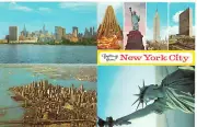 VTG (4) New York City Postcards Statue Of Liberty, NY Skyscrapers, Manhattan