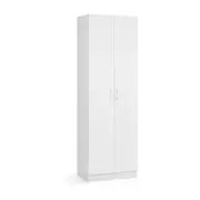 Ivy Broom Cupboard Pantry Storage Cabinet 2 Door 5 Tier Shelf Multipurpose White