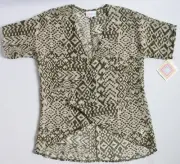 LuLaRoe Kids Size 2 (US 6-10) Bianka Kimono Cardigan Coverup Breezy Green Aztec
