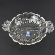 Vintage Silver City Candy Divided Relish Dish Flanders Grapes Handles 8"