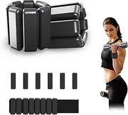 tintoke 1 Pair of Adjustable Arm Weights, 1 lb Weight Fitness Bracelet, Arm Weights Bracelet, Portable Wrist and Ankle Weights, Suitable for Fitness, Weight Loss, Aerobic Exercises, etc. (Black)