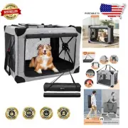 Portable 32-Inch Collapsible Dog Crate - Quick Installation for Travel