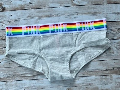 Victoria's Secret Pink Cotton Pride Rainbow Panty Size Small New