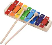 Mingzhe 8 Keys Compact Size Xylophone Glockenspiel with Wooden Mallets Percussion Musical Instrument for Kids Children