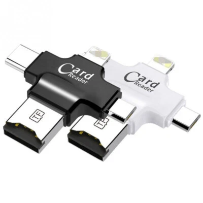 4 In 1 Mini USB OTG To USB 2.0 Adapter Micro SD Card Reader For Phone Pad