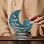 Moon Shape Backflow Incense Burner Decoration Candle Holder Bedroom Decor