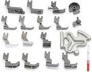 [Fbshicung] 19PCS Industrial Sewing Machine Presser Foot Set and Bobbin Case fit for JUKI DDL-5550 DDL-5600 DDL-8300 DDL-8500 Singer 188K 191D 195K 196K