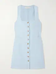[Faithfull] Faithfull - Jaques Linen Mini Dress - Light blue - x small x small Blue