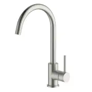 Abey Lucia Gooseneck Sidelever Mixer - Brushed Nickel