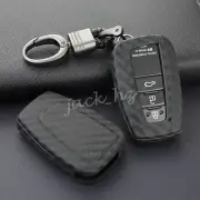 Smart Car Key Case Fob Chain For Toyota Camry RAV4 Corolla Prado Carbon Fiber