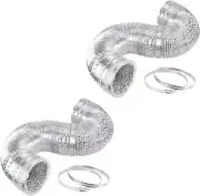 2/4PcsFlexible 12" Aluminum Ducting Dryer Vent Ventilation Hose for HVAC Exhaust