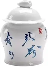 Potteryceramic jar Tea Canister Household Ceramic Sealed Cans Small Tea Storage Cans Awakening Tea Cans Portable Cans Tea Organizer