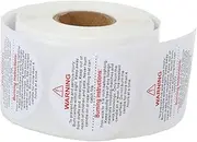 LOLIPPYY 1 Roll Candle Warning Labels Durable Safety Decals with Eye Catching Design for Jar Containers Easy Application Compact for Use